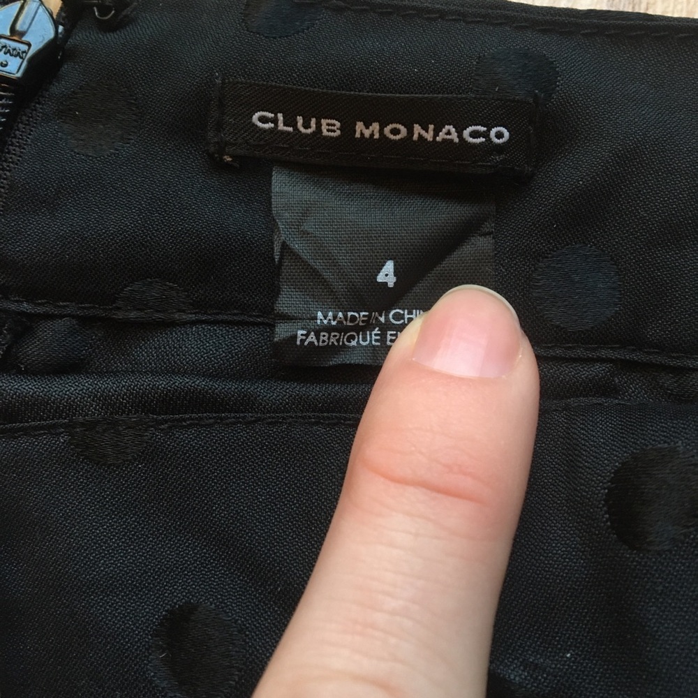 Club Monaco Silk layered polka dot skirt - Picture 4 of 5